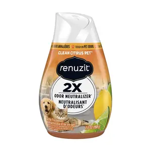 Sáp Thơm Phòng Hương Cam Chanh, Gel Air Freshener, 2X Odor Neutralizer, Clean Citrus Pet, 7 oz (198g) - RENUZIT