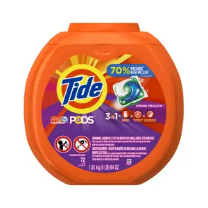 Viên Giặt, 3 in 1 Laundry Detergent Pods, Spring Meadow, 72 Viên, 64oz (1.81kg) - TIDE