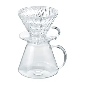 Bộ Bình Thủy Tinh Pha Cà Phê, V60 Glass Brewing Kit, S-VGBK-02-T (14.6 x 12 x 19.5cm) - HARIO