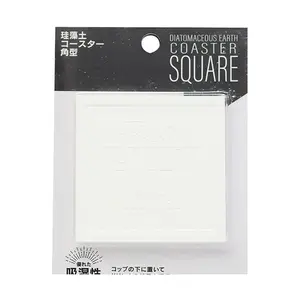 Miếng Lót Ly Siêu Thấm Nước, Diatomaceous Earth Coaster Square (88 x 88 x 9mm) - GREEN ORNAMENT