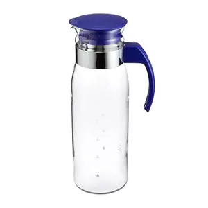 Bình Thủy Tinh Xanh Navy, Refrigerator Pot Slim, 1.4L, RPBN-14-NV (13.5 x 9.2 x 28.8cm) - HARIO
