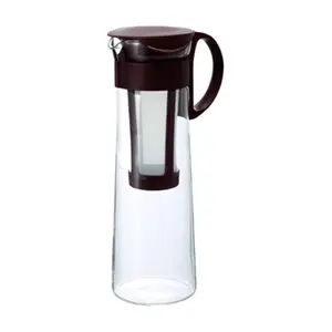 Bình Thủy Tinh Pha Trà & Cà Phê Ủ Lạnh Nắp Nâu, "Mizudashi" Cold Brew Coffee Pot, 1L, MCPN-14-CBR (13.8 x 9.4 x 29.4cm) - HARIO