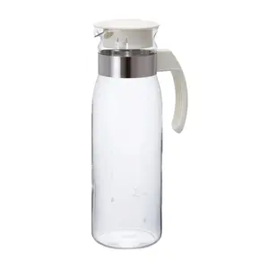 Bình Thủy Tinh Trắng, Refrigerator Pot Slim, 1.4L, RPLN-14-OW (13.5 x 9.2 x 28.8cm) - HARIO