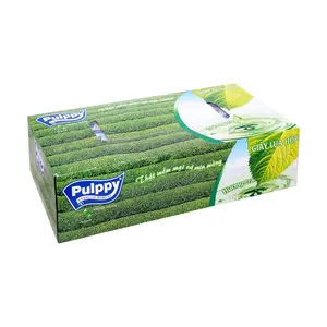 Giấy Lụa Hộp Hương Trà, Premium Facial Tissue, Green Tea Scent, 100 Tờ (186 x 200mm) - PULPPY