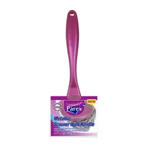 Cây Cước Cọ Rửa Inox, Metallic Scourer with Handle (6 x 21.5cm) - PAREX