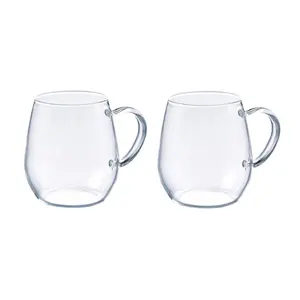 Ly Thủy Tinh Chịu Nhiệt, Round Mug, Hot & Ice, RDM-1824, 2 Cái (360ml) - HARIO