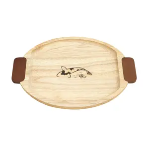 Khay Elip Tay Cầm, Wooden Serving Tray with Handles (30 x 20 x 1.7cm) - GO DUC THANH
