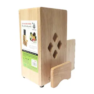 Dắt Dao Đứng Đa Năng, Multi-Purpose Wooden Knife Block & Cooking Utensil Holder (18 x 14 x 23.2cm) - GO DUC THANH