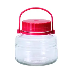 Hũ Thuỷ Tinh Nắp Quai Xách, Kitchen Storage Glass Jar & Screw Lid with Handle (2L) - ADERIA