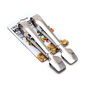 Kẹp Gắp Mini Bằng Thép Không Gỉ, Stainless Steel Mini Tongs, 2 Cái (15.5cm) - UNCLE BILLS