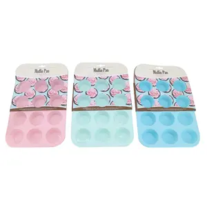 Khuôn Nướng Bánh Silicon, Silicon Muffin Pan, 12 Ô - UNCLE BILLS