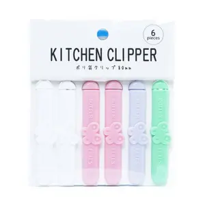 Dụng Cụ Kẹp Miệng Túi Bảo Quản Thực Phẩm, Kitchen Clipper, 6 Cái - MORITOKU