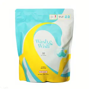 Viên Giặt, 3 in 1 Laundry Detergent Pods, 32 Viên, 16.3 oz (464g) - WASH & WISH