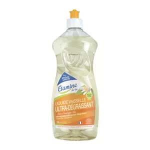 Nước Rửa Chén Hữu Cơ Hương Hoa Cam, Ultra-Degreasing Washing-Up Liquid, Orange Blossom, 33.3 fl oz (1L) - ETAMINE DU LYS