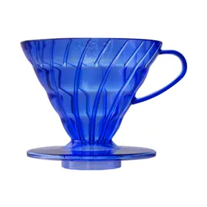 Phễu Pha Cà Phê Xanh Cobalt, Juicee V60 Dripper, VD-02-TCB-A (12.2 x 12.5 x 11cm) - HARIO