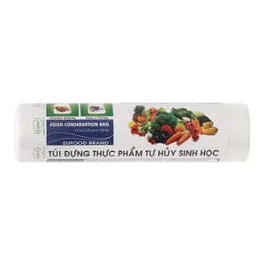 Túi Đựng Thực Phẩm Tự Phân Hủy Sinh Học, Biodegradable Food Conservation Bag, 100 Túi (17 x 25cm) - EUFOOD
