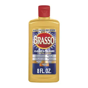 Dung Dịch Đánh Bóng Kim Loại Đa Năng, Cleans & Polishes, 7 Metal Polish, 8 fl oz (236ml) - BRASSO