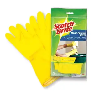 Găng Tay Đa Dụng Hương Chanh, Scotch-Brite, Multi-Purpose Gloves, Fresh Lemon Scent, Size L, 1 Cặp - 3M