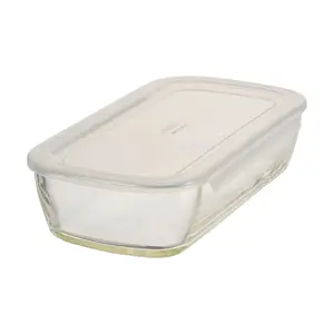 Hộp Thủy Tinh Chịu Nhiệt, Heat Resistant Glass Container, 900ml, KSTL-90-TW (23.8 x 21.5cm) - HARIO