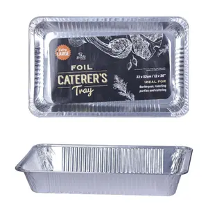 Khay Giấy Bạc Đựng Thức Ăn, Foil Caterer`s Tray, Extra Large (32 x 52cm) - BEEFY BOY