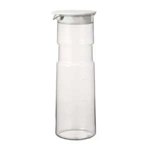 Bình Thủy Tinh Nắp Trắng, Glass Water Pitcher, 1L, 6FP-10-W (92 x 86 x 262mm) - HARIO