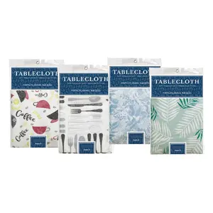 Khăn Trải Bàn Chữ Nhật (Nhiều Màu), Rectangle Tablecloth, Vinyl Flannel Backed (132 x 228cm) - UNCLE BILLS