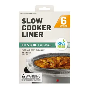 Tấm Lót Nồi Nấu Chậm, Slow Cooker Liner, BPA Free, 6 Cái (33 x 53cm) - ZEUS