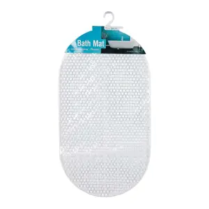 Thảm Nhựa Nhà Tắm (Nhiều Mẫu), Anti-Slip Bath Mat with Suction, Oval (70 x 38cm) - UNCLE BILLS