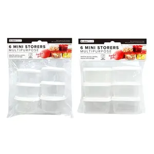 Bộ 6 Hộp Đựng Đồ Ăn, 6 Mini Multipurpose Round & Square Storers - UNCLE BILLS