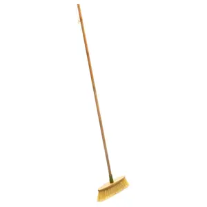Chổi Quét Nhà Sợi & Cán Tre, Indoor Broom with Bamboo Handle (1.2m) - DR SHINE
