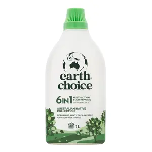 Nước Giặt Cao Cấp Chiết Xuất Cam, Bạc Hà & Cây Sim, 6 in 1 Laundry Liquid, Bergamot, Mint Leaf & Myrtle, 30 Lần Giặt (1L) - EARTH CHOICE