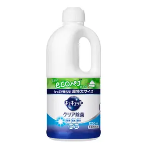 Nước Rửa Bát Diệt Khuẩn, Kyukyutto Dishwashing Liquid, Clear Disinfectant, Jumbo Size Refill (1250ml) - KAO
