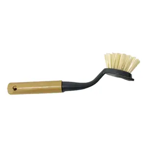 Cọ Rửa Chén Đĩa Với Tay Cầm Bằng Tre, Dish Brush with Bamboo Handle (24 x 5 x 6cm) - DR SHINE