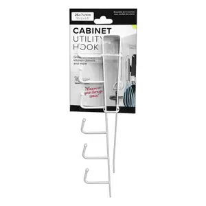 Móc Treo Đồ Dùng Nhà Bếp Đa Năng, Kitchen Cabinet Utility Hook, 6 Móc (26 x 7 x 1cm) - UNCLE BILLS