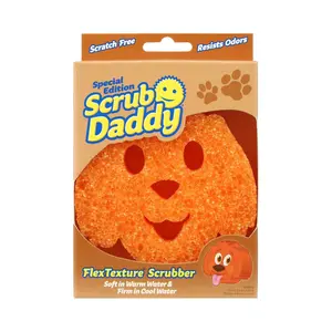 Miếng Bọt Biển Hình Chó Lau Chùi Đa Năng, Special Edition FlexTexture Scrubber, Orange Puppy - SCRUB DADDY