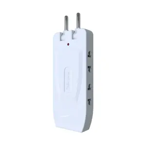 Ổ Cắm Xoay Gấp Gọn 3 Lỗ Màu Trắng, Foldable Rotating Power Strip with 3 Sockets, Compact Travel Extension Cord, White, 250V - 10A - DIEN QUANG