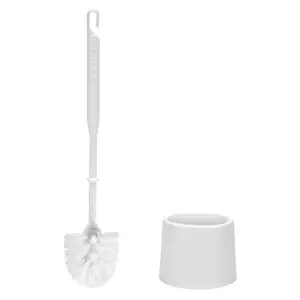 Cây Chà Toilet Kèm Đồ Đựng Màu Trắng, Toilet Brush with Holder, White - UNCLE BILLS