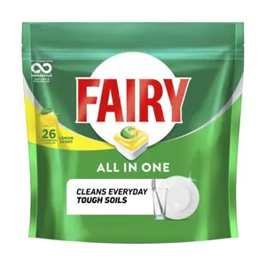 Viên Rửa Chén Bát Hương Chanh, All in One Dishwasher Capsules, Lemon Scent, 26 Viên (351g) - FAIRY
