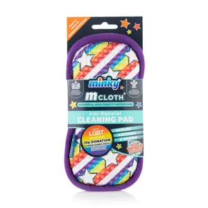 Miếng Lau Kháng Khuẩn, Mcloth, Powerful High Density Microfibre, Anti-bacterial Cleaning Pad, LGBT Edition (9.5 x 2.5 x 19cm) - MINKY