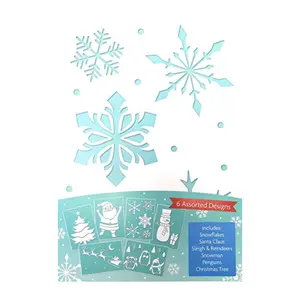 Set 6 Khuôn Xịt Tuyết Hình Giáng Sinh, 6 Pack Snow Stencil Set, 6 Assorted Designs - UNCLE BILLS