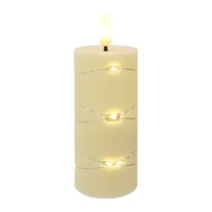 Nến Điện Tử Có Dây Đèn Led Quấn Quanh, LED Micro Wire Light Candle (11cm) - UNCLE BILLS