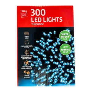 Dây Đèn Led Màu Xanh Ngọc, 300 LED Lights, Turquoise (14.95m) - UNCLE BILLS