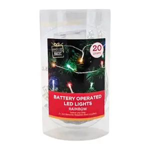 Dây Đèn Led Cầu Vồng, 20 Battery Operated Led Lights, Rainbow (1.9m) - UNCLE BILLS