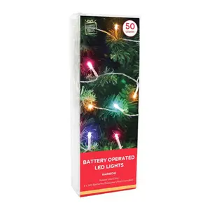 Dây Đèn Led Cầu Vồng, 50 Battery Operated LED Lights, Rainbow (4.9m) - UNCLE BILLS