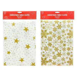 Khăn Trải Bàn Hình Chữ Nhật (Nhiều Mẫu), Christmas Flannel Backing Wipeable Table Cloth Cover (130 x 180cm) - UNCLE BILLS