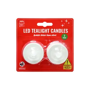 Nến Đèn Led Lung Linh, LED Tealight Candles with Flicker Flame Effect, 2 Cái - UNCLE BILLS