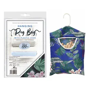 Túi Treo Đựng Đồ Kẹp Phơi Quần Áo (Nhiều Mẫu), Hanging Peg Bag with Plastic Hook - UNCLE BILLS