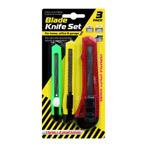 Bộ Dao Cắt & Rọc Giấy Thông Dụng, Blade Knife Set, Versatile Utility Knives, 3 Cái - UNCLE BILLS
