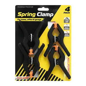 Kềm Kẹp Lò Xo Đa Dụng, All-Purpose Spring Clamp with Grip Pads, 4 Cái (9cm) - UNCLE BILLS