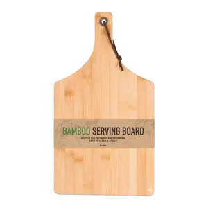 Thớt Tre Phục Vụ Đồ Ăn Có Tay Cầm, Bamboo Serving Board with Handle (45 x 25cm) - UNCLE BILLS